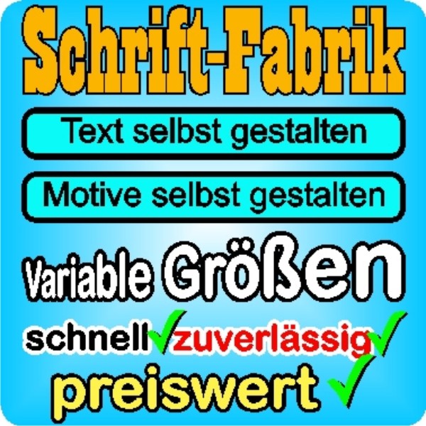 Wunschtext-Aufkleber ab 55 - 150cm Vinylaufkleber m-design-online